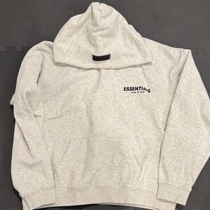 Fear of God Essentials Light Gray Hoodie